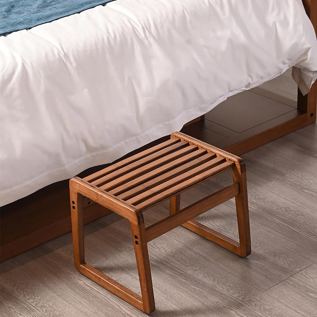 Wooden Step Stool for Adults and Kids, One Step Foot Rest Stool for Bathroom, Bedroom, Kitchen M408762