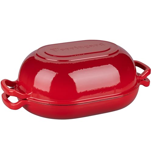 Enameled Cast Iron Dutch Oven with Lid for Bread Baking, 5QT M245