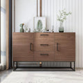 CANMOV Sideboard Storage Cabinet, Modern Coffee Bar Cabinet with Shelves & 2 Doors, Buffet Cabinet with Storage for Kitchen, Dining Room, White