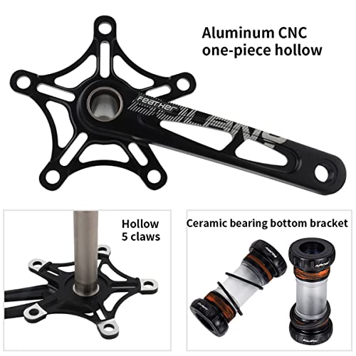 Folding Road Bicycle Crank Arm Set 170mm 130 BCD with BB P5138