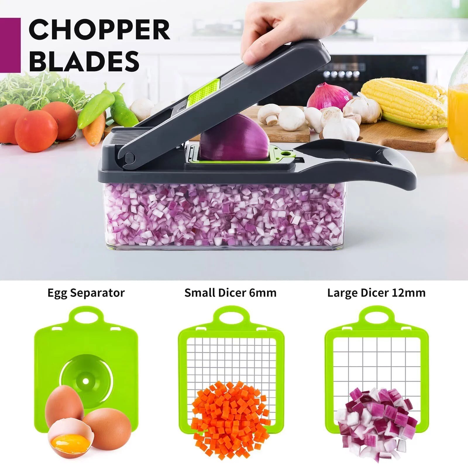 12 in 1 Vegetable Chopper with Container D39269