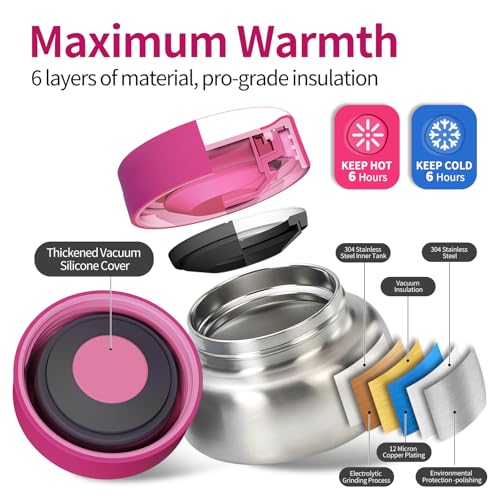 Kids Lunch Box with Thermos, 4 Compartments, Insulated, Drop-Proof, Dishwasher Safe I175