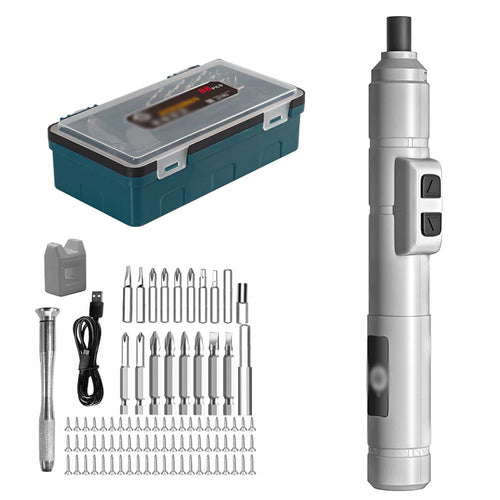 OWSOO 250rmin Screwdriver Metal Bits Set Multifunctional Screwdrivers Repairing Tool Kit Electric Screw Driver for Mobilephones Computers Home Appliances