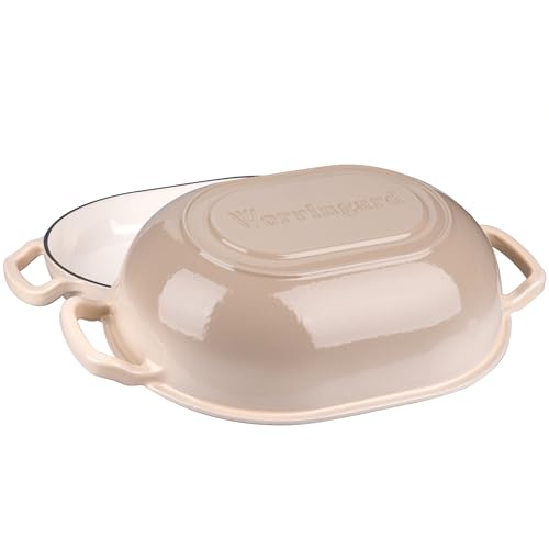 Enameled Cast Iron Dutch Oven with Lid for Bread Baking, 5QT M245