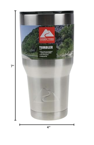 30 oz Double-Wall Vacuum-Sealed Stainless Steel Tumbler Y4627