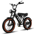 RCB 750W Electric Bike for Adults, 48V 15Ah Removable Li-Ion Battery, 20" 4.0 Fat Tire Electric Mountain Bicycle Beach Bike Snow Bike Ebike for Men&Women,Black