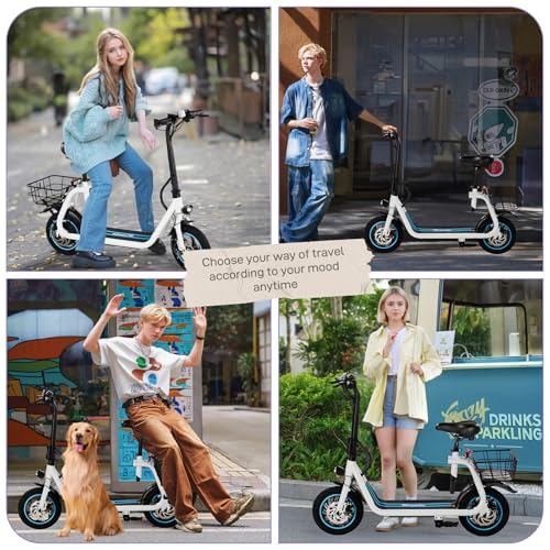 Electric Scooter for Adults, Foldable, 450W Motor, 12" Pneumatic Tire, Dual Disc Brake D9923