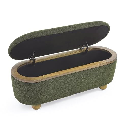 Upholstered Storage Ottoman Bench with Seating for Bedroom and Living Room O441