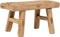 Elm Wood Stool, Antique Handmade Wooden Stool - Natural Plant Stand for Garden - Handcrafted Wooden Footstool - Vintage Step Stool - Mini Stool Perfect Display for Living Room, Risers, And Shelf Decor
