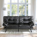 MUUEGM Futon Sofa Bed Couch, Memory Foam Futon Convertible Futon Couch, Sofa Bed Couch,Modern Loveseat Daybed Sofa,Comfy Sleeper Couch for Apartment, Living Room,Easy Assemble,Blue