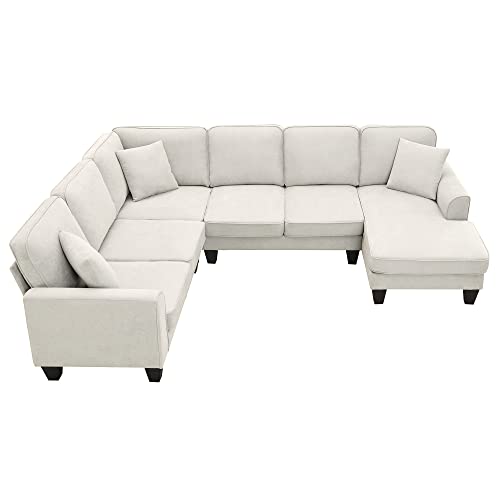 Modular U-Shape Sectional Sofa with 3 Pillows N768786