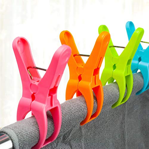 Beach Towel Clips for Chairs, Large Plastic Clothes Pins for Pool U120645