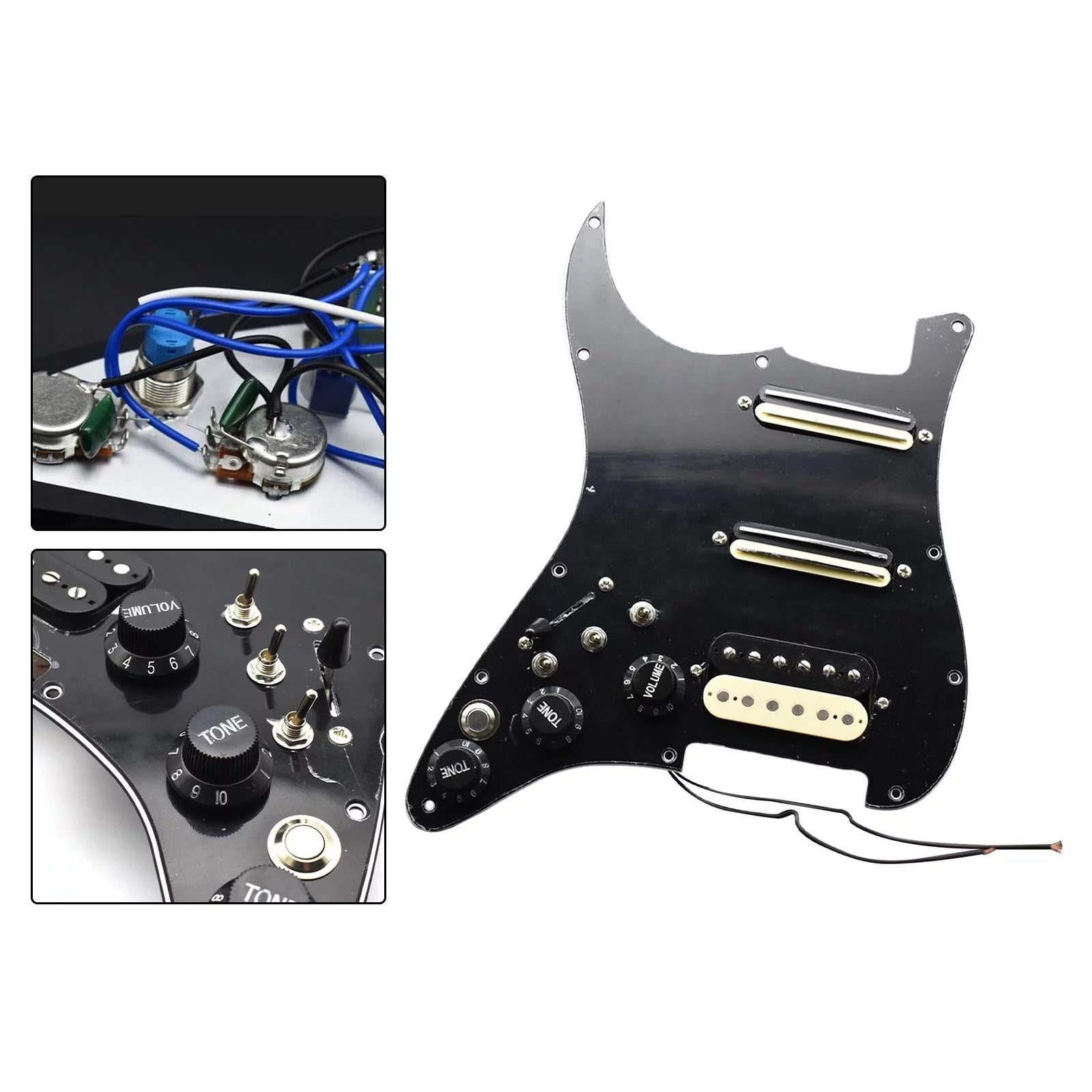 Loaded Pickguard for Electric Guitar, Black A187984