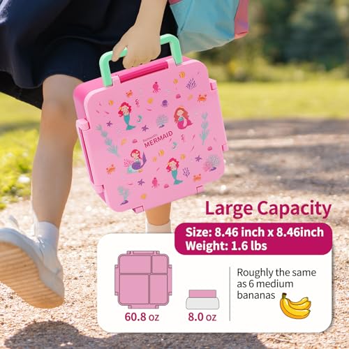 Kids Lunch Box with Thermos, 4 Compartments, Insulated, Drop-Proof, Dishwasher Safe I175