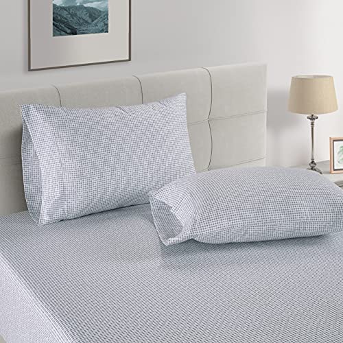 Queen Fitted Sheet 100% Organic Cotton 3 Piece Set Percale Weave Fits Mattress Up to 15 Inches N135