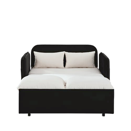 Convertible Sofa Bed Velvet Pull Out Couch with Removable Armrests C648015
