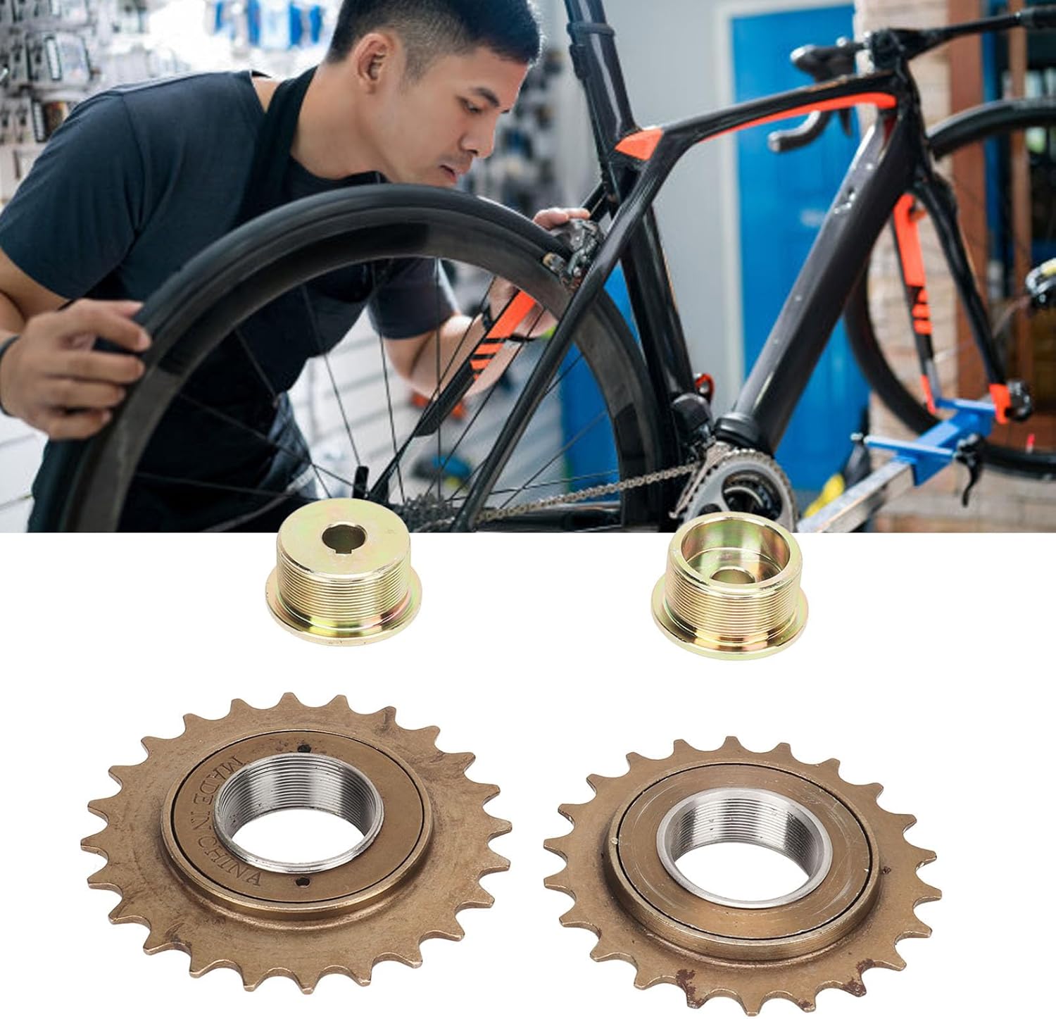 Bike Freewheel Adapter Kit 22T 24T Y7464
