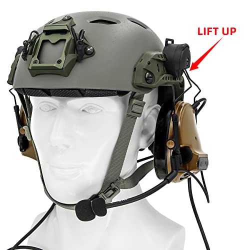 Tactical Headset with ARC Helmet Rail Mount and PTT Adapter A452970