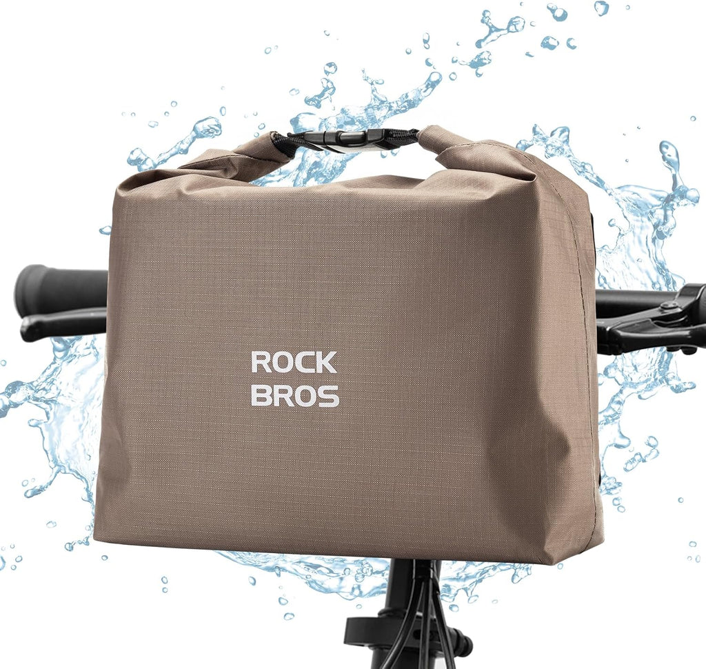 ROCKBROS Bike Handlebar Bag Portable Bike Bag Handlebar Bike Front Bag Lightweight Bicycle Handlebar Bag Bike Handlebar Storage Bag