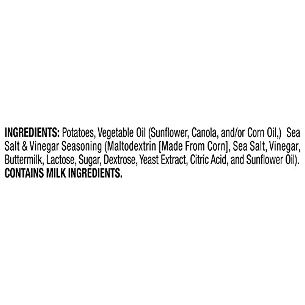 Kettle Cooked Potato Chips, Sea Salt and Vinegar, 1.38 oz Bags T2739