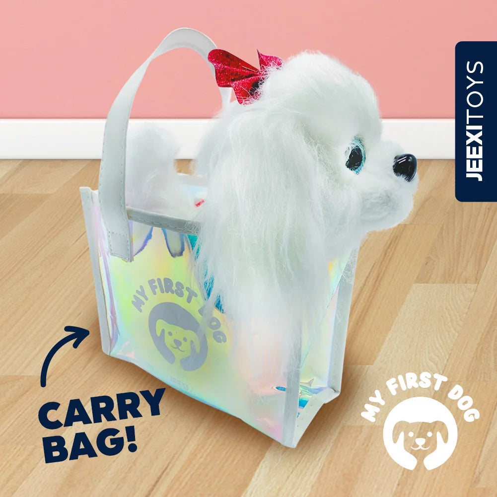 Walking Barking Toy Dog with Remote Control Leash, Plush Puppy Interactive Toy for Kids B804