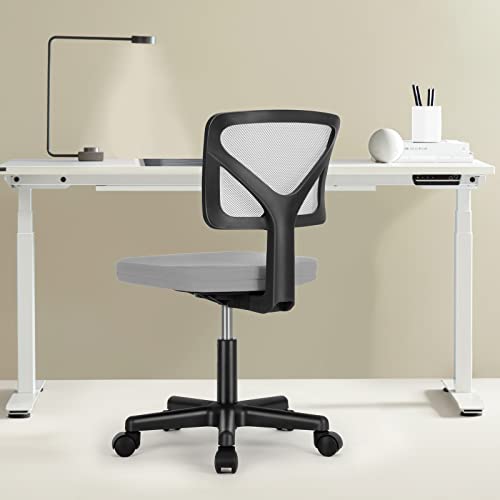 Mesh Low Back Task Chair with Wheels, Adjustable Height Swivel, Black F7604