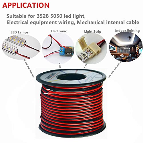 18 AWG Silicone Wire 20 ft, Black and Red, Flexible Hook Up Cable G465979