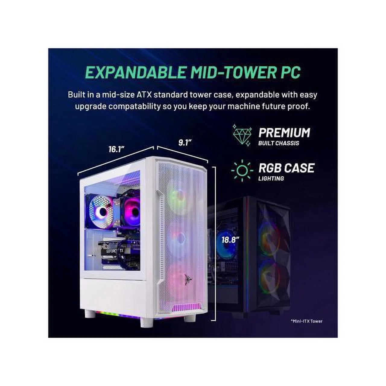 Gaming PC Desktop Intel Core i5, RTX 4060, 1TB SSD, 16GB RAM X670589