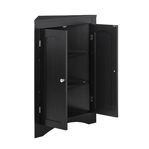 Corner Storage Cabinet with 2 Doors, Freestanding Sideboard M65683