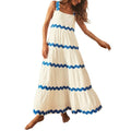 Women's 2024 Summer Sundresses Sleeveless Scoop Neck Tiered Flowy Beach Vacation Party Long Tank Maxi Dress Solid