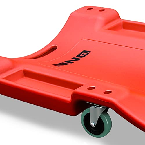 Low Profile Automotive Creeper with Padded Headrest, Red U80837