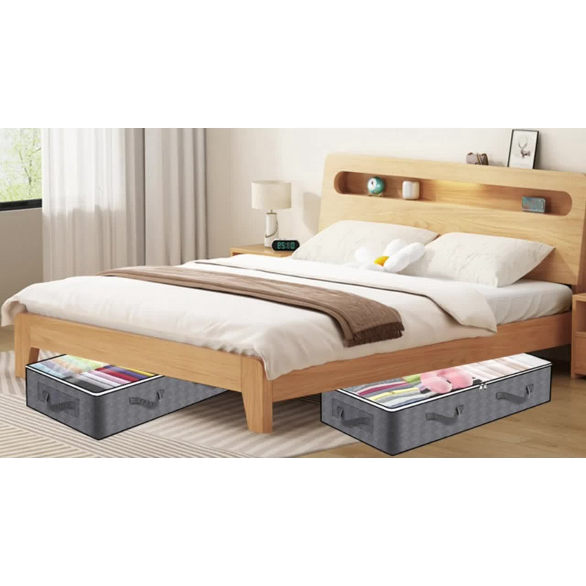 Heavy-Duty Underbed Storage Bags with Handles, Large Capacity X96867