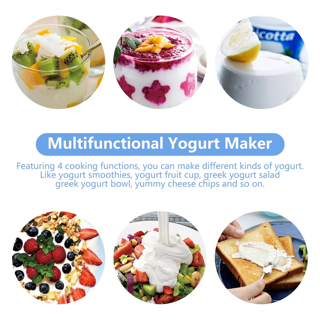 Greek Stainless Steel Yogurt Maker with 2 Glass Jars P274
