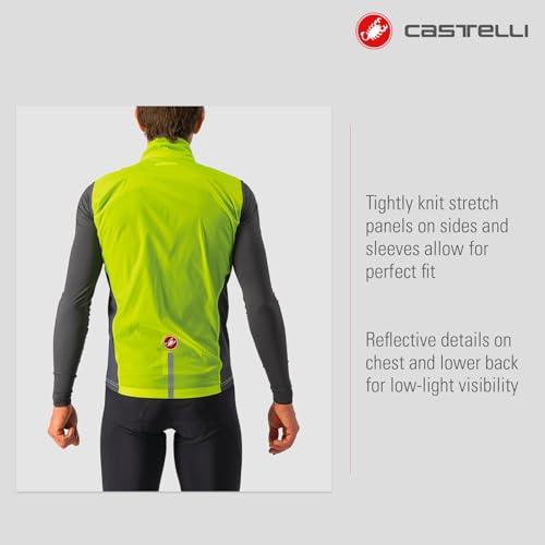 Men's Windproof Cycling Vest with Full Zip and High Collar T325