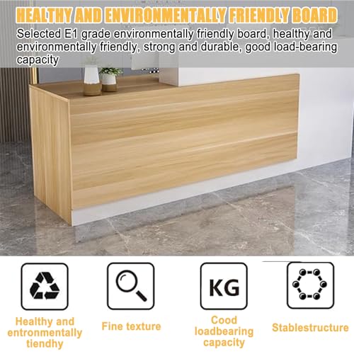 Wood Office Reception Desk with Drawers for Salon, Spa, or Retail Checkout R25066