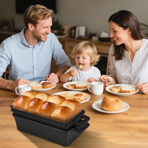 Cast Iron Loaf Pan with Lid, 2-Piece Set for Bread and Cake Y95418