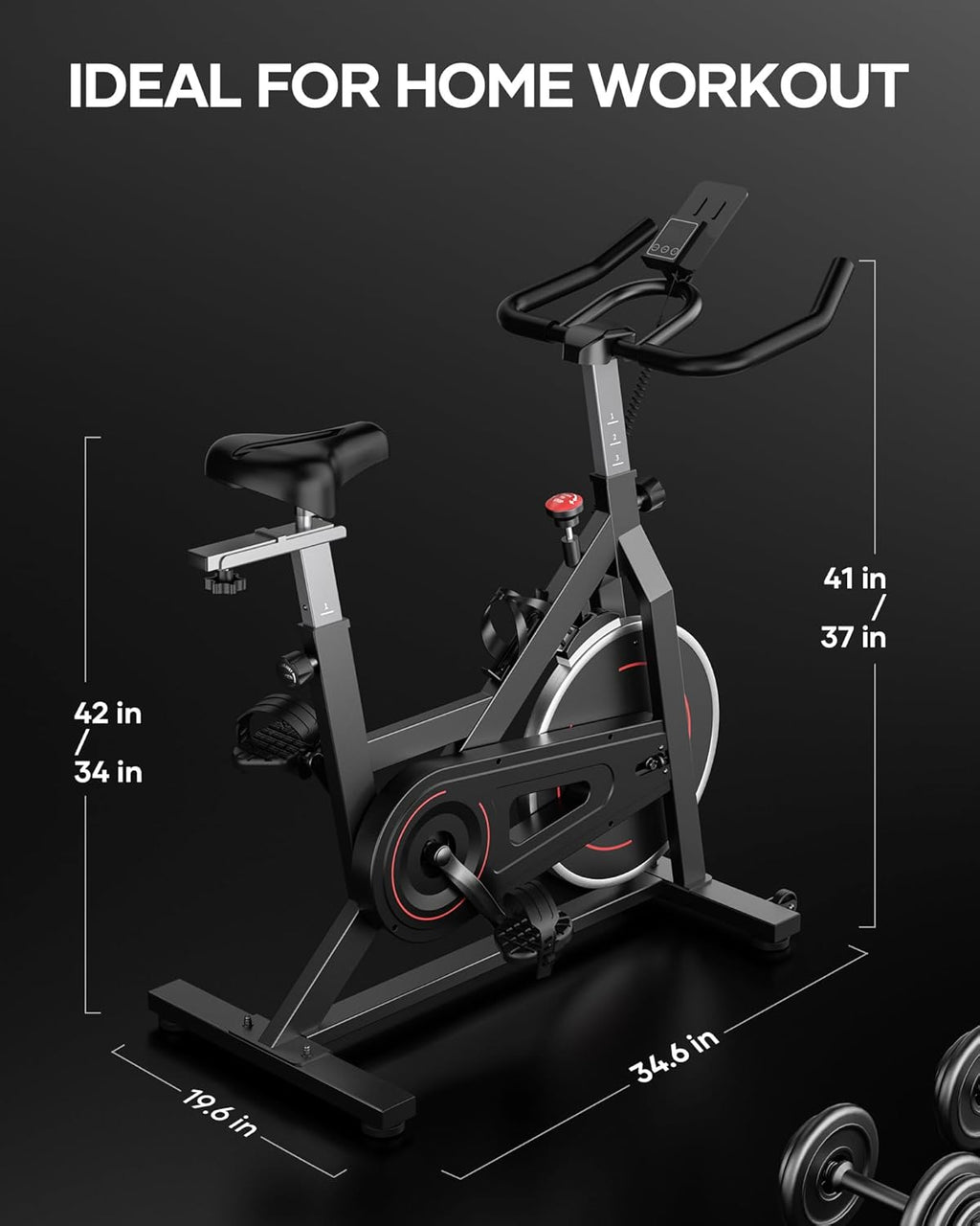 Exercise Bike for Home Indoor Cycling with Resistance and Comfortable Seat P39402