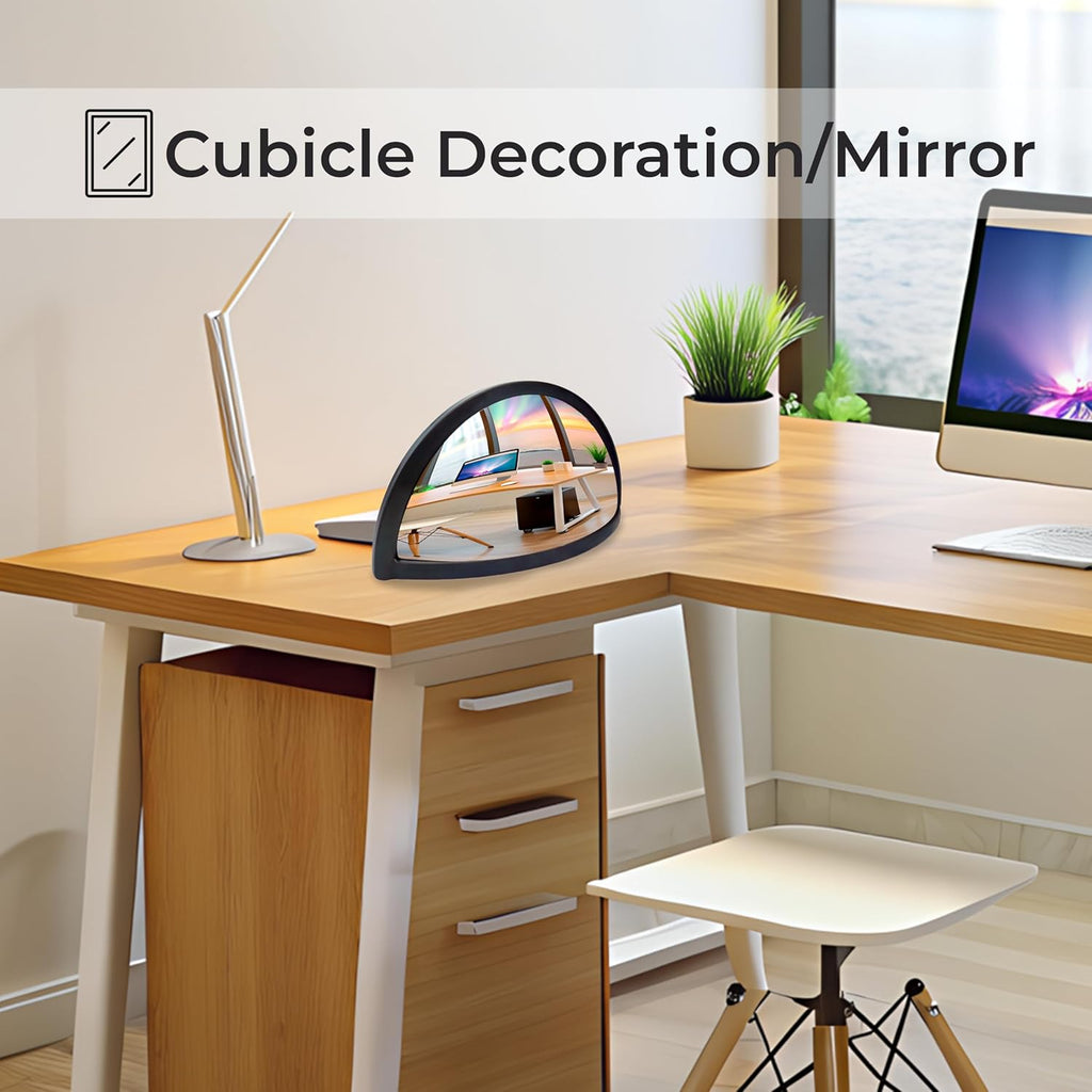 Half Concave Mirror for Cubicle Desk, See Behind You, Office Accessories B464728
