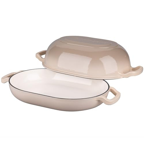 Enameled Cast Iron Dutch Oven with Lid for Bread Baking, 5QT M245