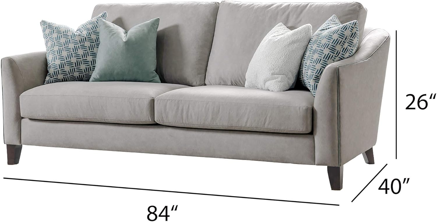 Mid-Century Curved Arm Sofa, 84"W, Grey L5389