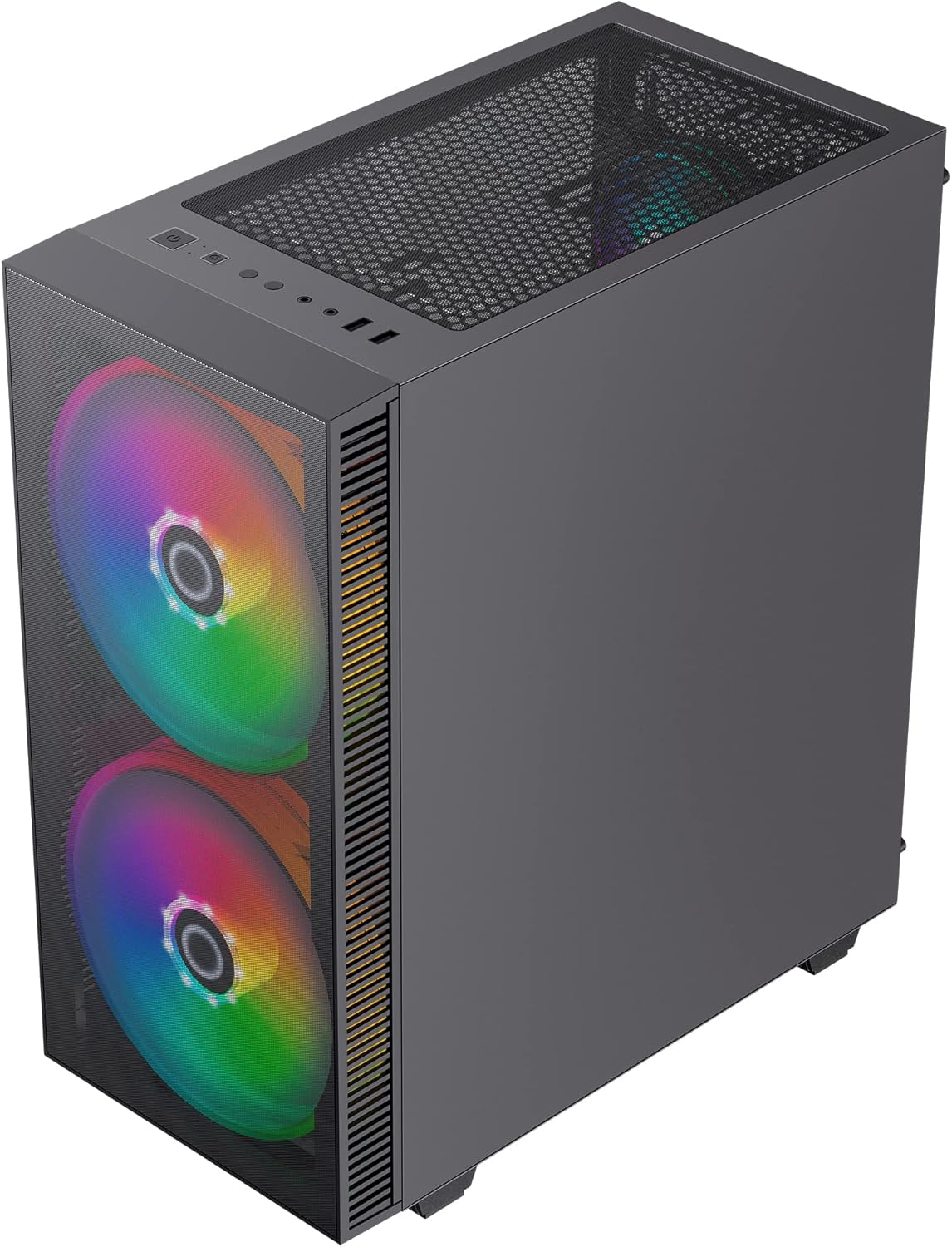 Mid-Tower ATX ARGB PC Gaming Case with Tempered Glass Side Panel T3324