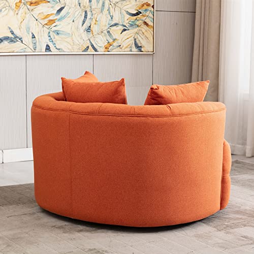 Swivel Accent Chair Chaise Lounge Indoor Leisure Barrel Sofa Club Chair P464991