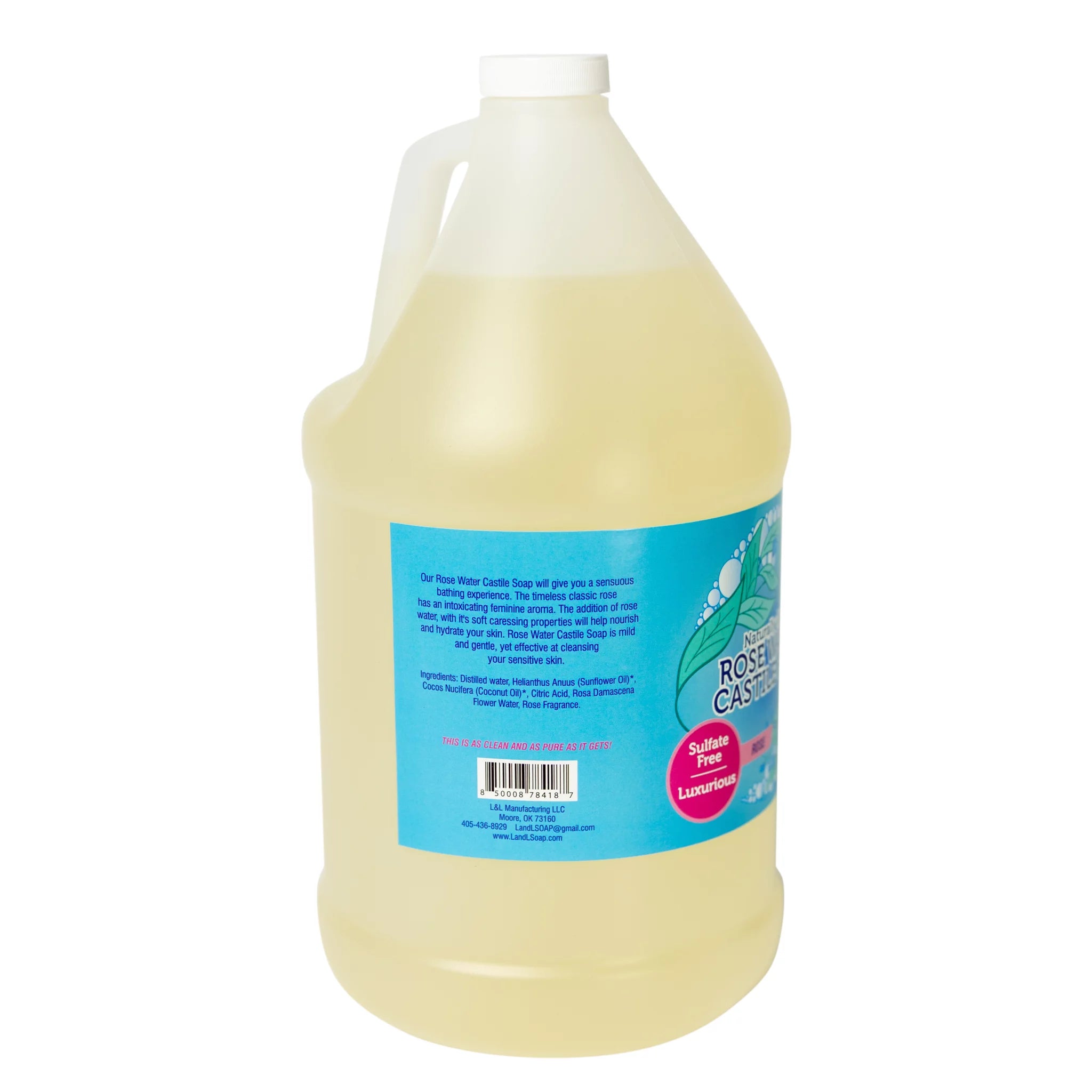 Rosewater Castile Liquid Soap, 1 Gallon G410449