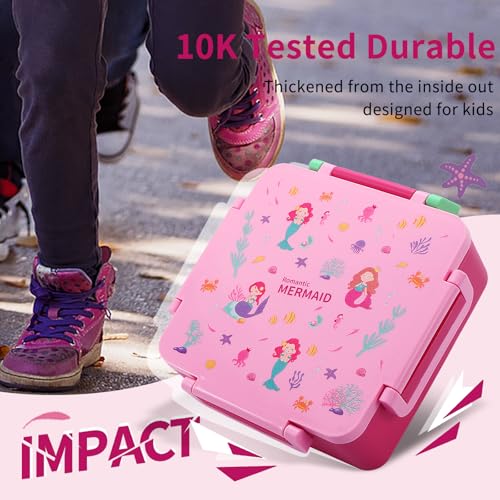 Kids Lunch Box with Thermos, 4 Compartments, Insulated, Drop-Proof, Dishwasher Safe I175
