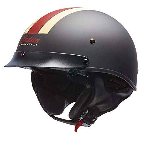 Retro Racing Stripe Half Helmet, Black R417