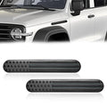 2Pcs USA American Metal Flag Auto Fender Emblem, American Flag Decal Emblem Sticker 3D US Car Decals for Auto SUV Truck Motorcycle Bumper Window Fender Accessories-Black