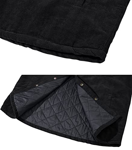 Men's Corduroy Winter Quilted Hooded Jacket C807807