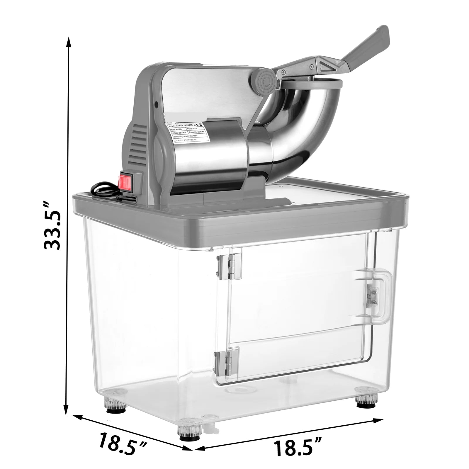 Commercial Ice Crusher, Snow Cone Machine 180 kg/H O9254