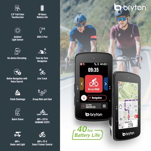 GPS Bike Computer with 2.8" Color Touchscreen and Offline Maps N580
