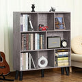 LEYAOYAO 5 Cube Bookshelf, 3-Tier Bookcase with Legs, Pink Kids Book Shelf Cute Storage Organizer, Free standing Open Toy Shelves Modern Bookshelves,Wood Display Bookcases for Bedroom,Living Room